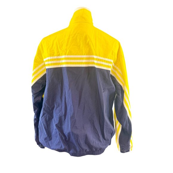 Vintage Adidas 3-Stripes Windbreaker Jacket – Yellow & Navy - Picture 5 of 6